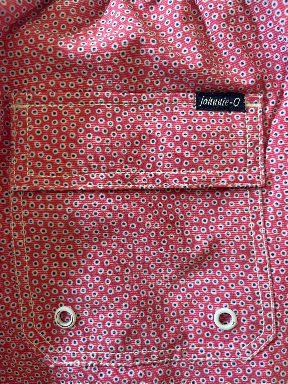 Johnnie-o Pink & Blue Swim Trunks with Elastic Waist & Drawstring, Size 14